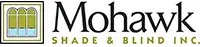 Logo for Mohawk Shade & Blind Inc. featuring three arched window panes on the left and the company name in large black text, with "SHADE & BLIND INC." in green below.